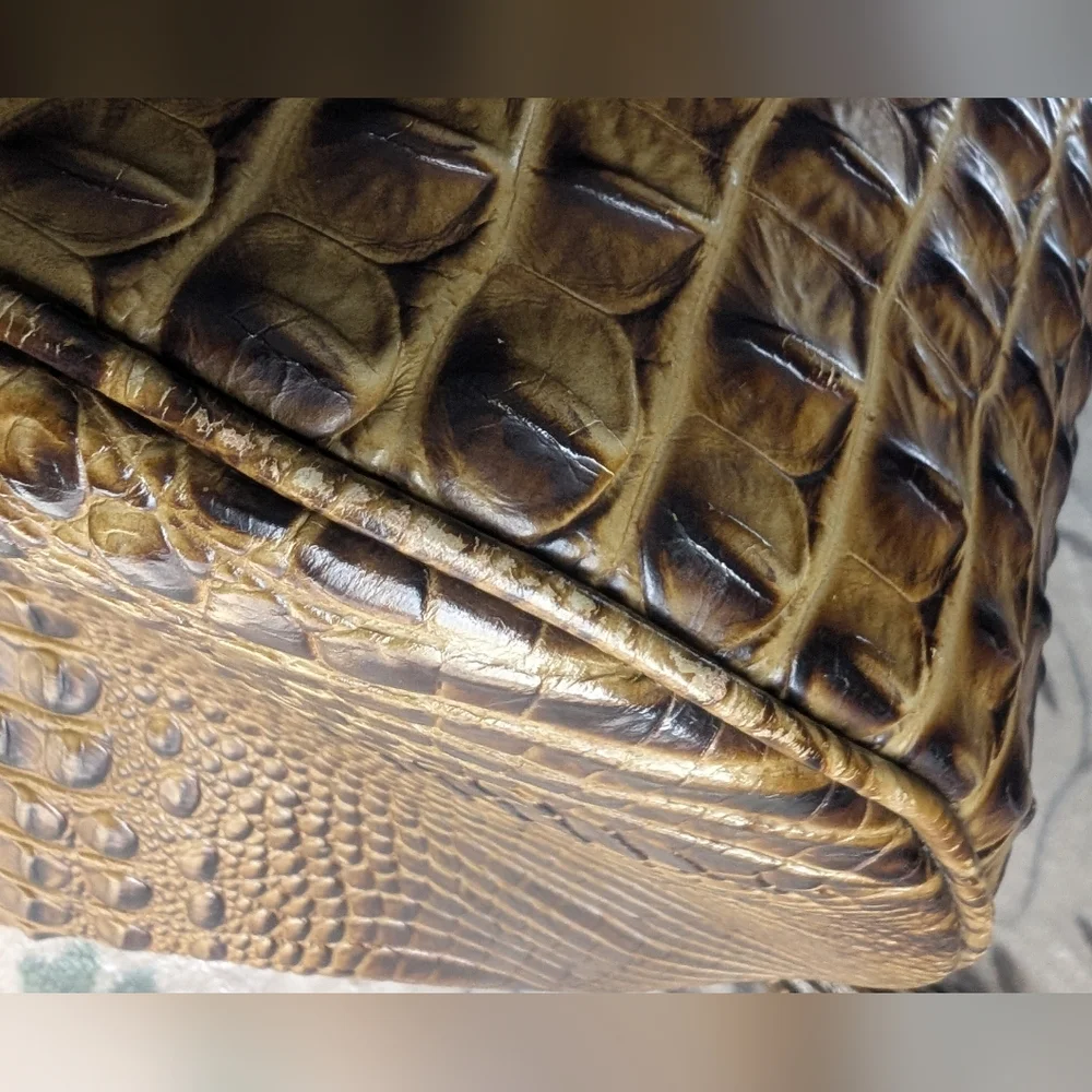 🐊 Brahmin Kathleen Crocodile Embossed Hobo Bag in Toasted or Stout Melbourne